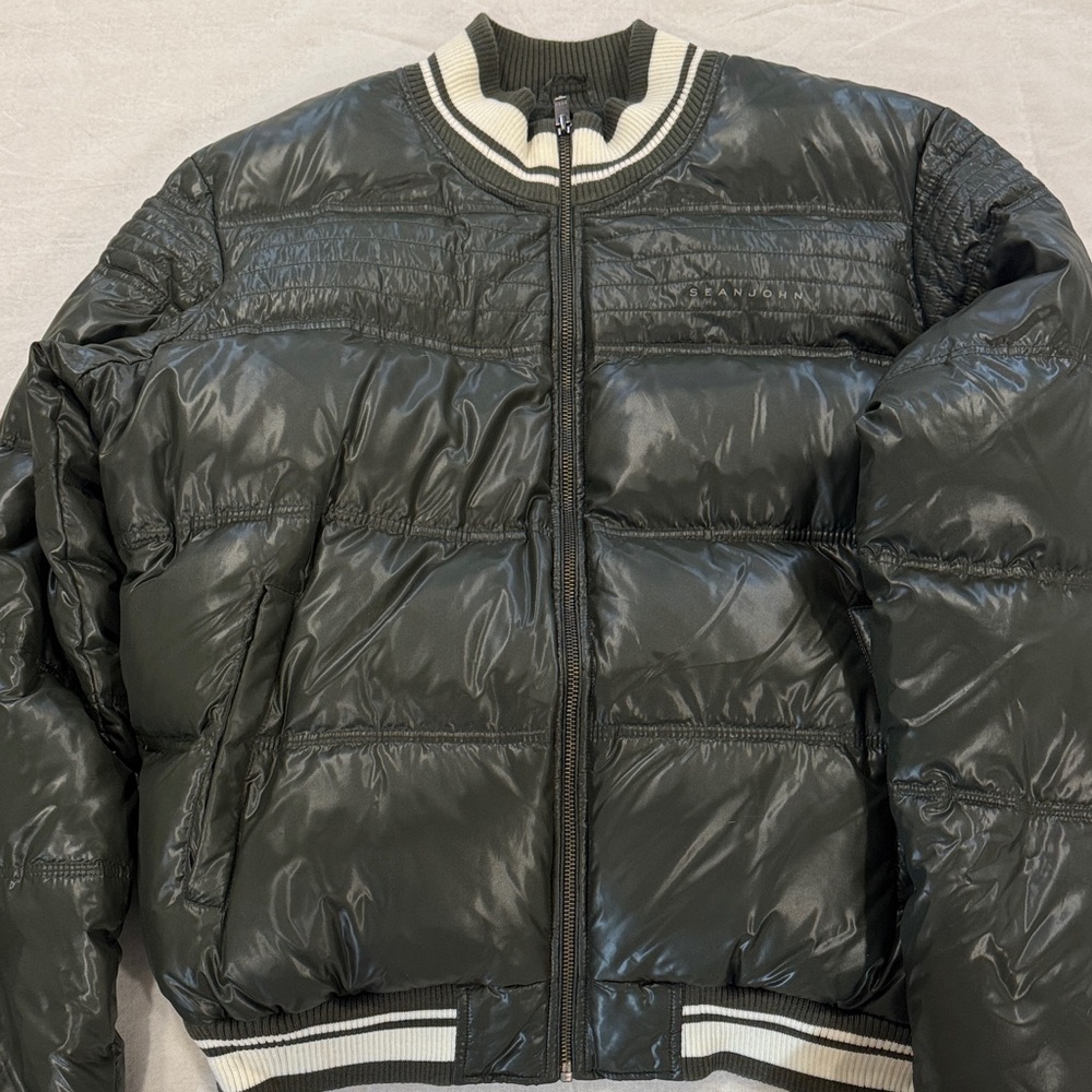 Sean John Shiny Black Puffer Jacket